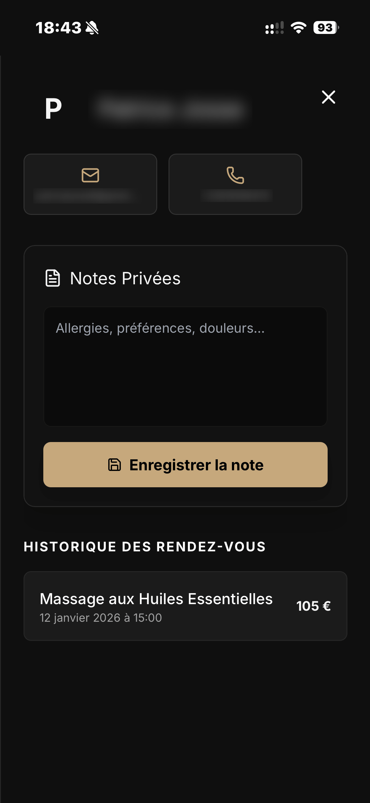 Détail client